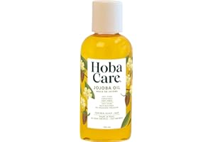 HobaCare Hexane Free Jojoba Oil for Nails & Cuticles, Dry Skin, Beard Care - Mini Travel Size Pure Unrefined Natural Carrier 