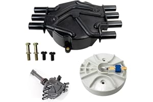 GRUDAWU Ignition Distributor Cap & Rotor Kit 10452458, 10477311, 10493577, 38590196, 810477311 Replacement for Express Tahoe V6 4.3L 1996-2007