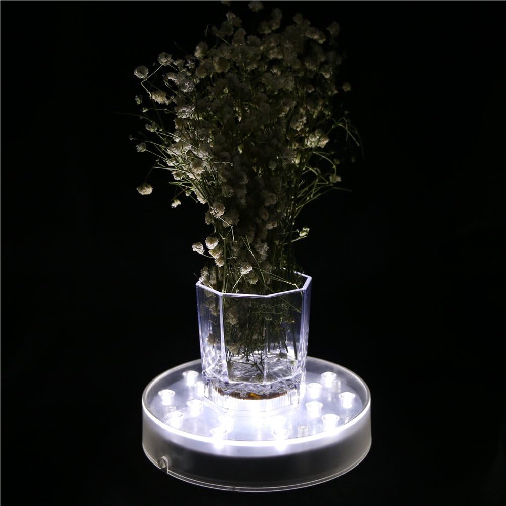 ARDUX 6 inch Roundshape 25 LED Lights Vase Base Light with Charging
