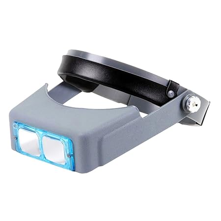 Fozela Stirnlupe Kopflupe / Kopfbandlupe / Stirnband Lupe / Vergrößerungsglas Mit 4 Vergrößerungen