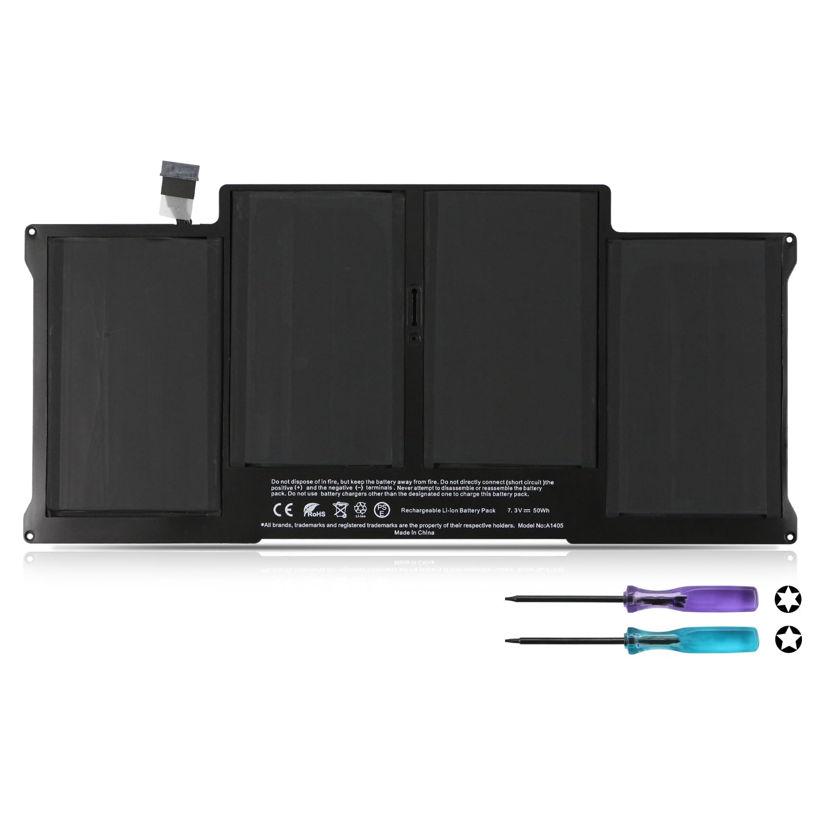 K KYUER A1496 A1405 A1377 Laptop Battery for MacBook Air 13" A1369(Late 2010 Mid 2011) A1466(Mid 2012 2013 Early 2014 2015 2017) MC965LL/A MC966 MD231 MD760 MJVE2LL/A MJVG2LL/A EMC 2559 2632 2925 2469