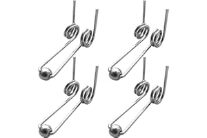 ZZXLLRO 4Pcs Curling Iron Replacement Springs, Double Torsion Spring Wire, Diameter 1.2mm Perm Rods Stainless Steel Hair Curling Accessories (Total Length: 30MM)