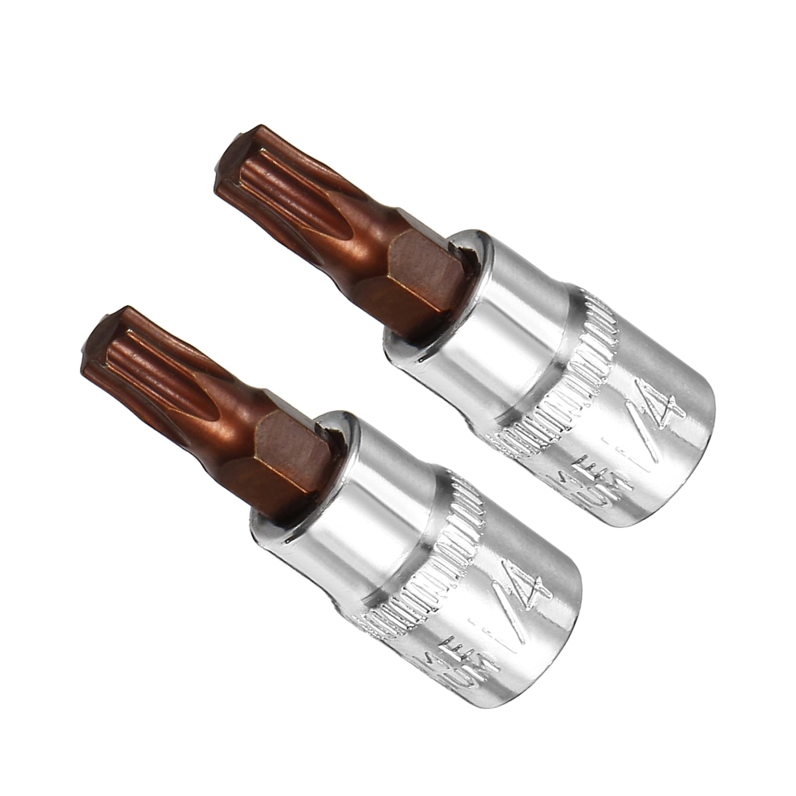 CoCud Torx Bit Socket, Metric T30 Bit 1/4-Inch Drive 1.5" Long, S2 Alloy Steel Heat Treated CR-V Socket - (Applications: for Fastener Application), 2-Pieces