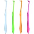Ouligay 4Pcs End Tuft Toothbrush, Single Tufted Brush for Orthodontic Braces, Compact Interdental Interspace Brush for Detail Cleaning