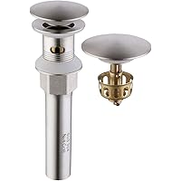 KES Bathroom Sink Drain with Strainer Basket Hair Catcher Anti Clog Pop Up Drain Stopper Vanity Vessel Sink with…