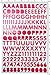 Jazzstick Alphabet Letters / Numbers Decorative Sticker Value Pack 5 sheets, Pink