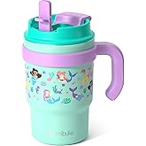 Fimibuke Kids Insulated Tumbler with Handle & Straw - 16oz Leak Proof Toddler Tumbler with Sip/Swig 2-in-1 Lid, BPA FREE 18/8 Stainless Steel Kids Water Bottle Drinking Cups Travel Mugs for Boys Girls