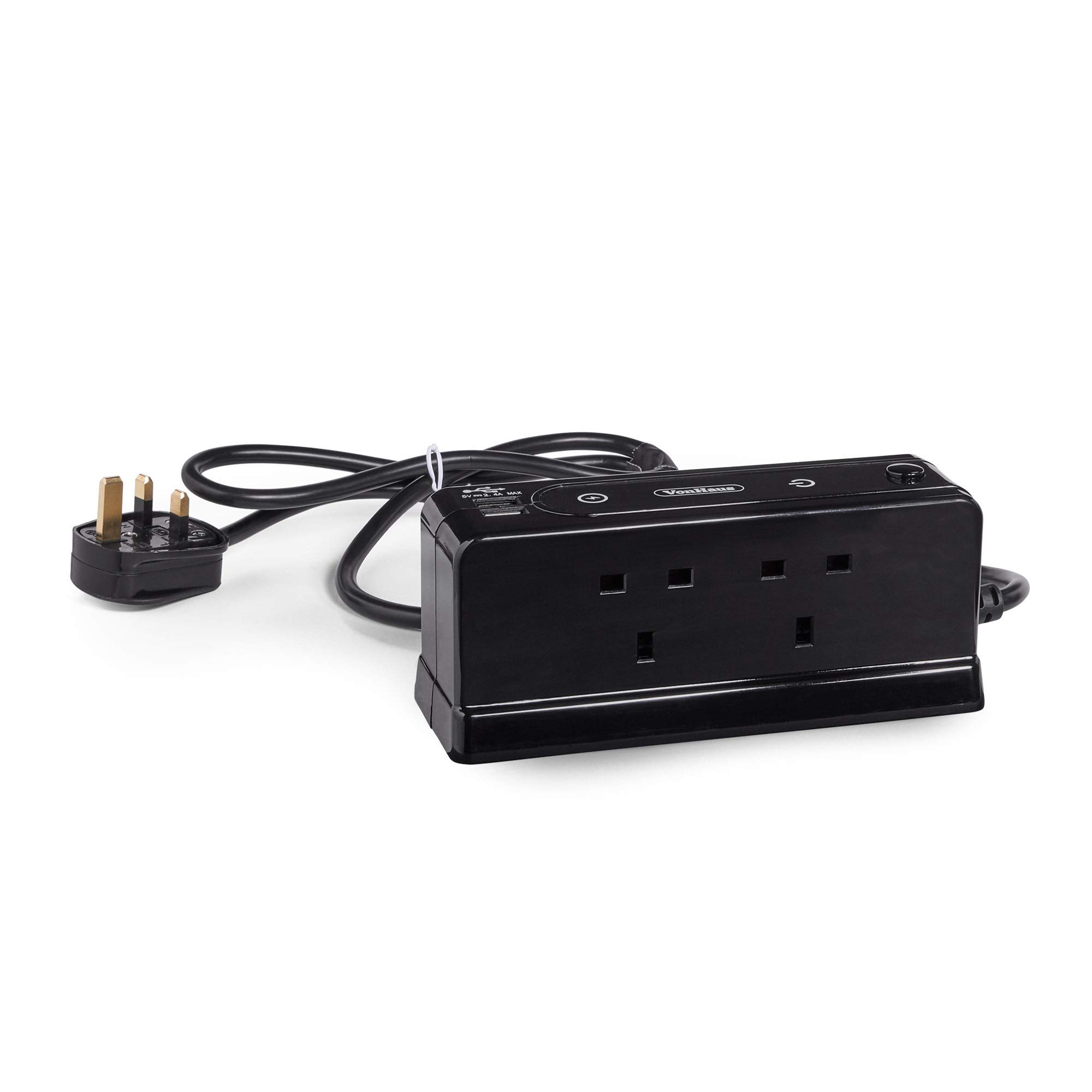 Buy VonHaus Desktop Power Socket with USB Wall Power Strip with 2 USB