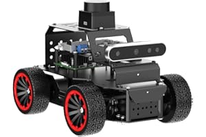 LEWANSOUL Robot Car for Raspberry Pi 5 ROS2 HUMBLE Ubuntu Programmable AI Vision Smart Robot Kit, Lidar SLAM Mapping Navigation Path Planning Autonomous Driving Ackermann Chassis, MentorPi A1 with RPi 5 4GB