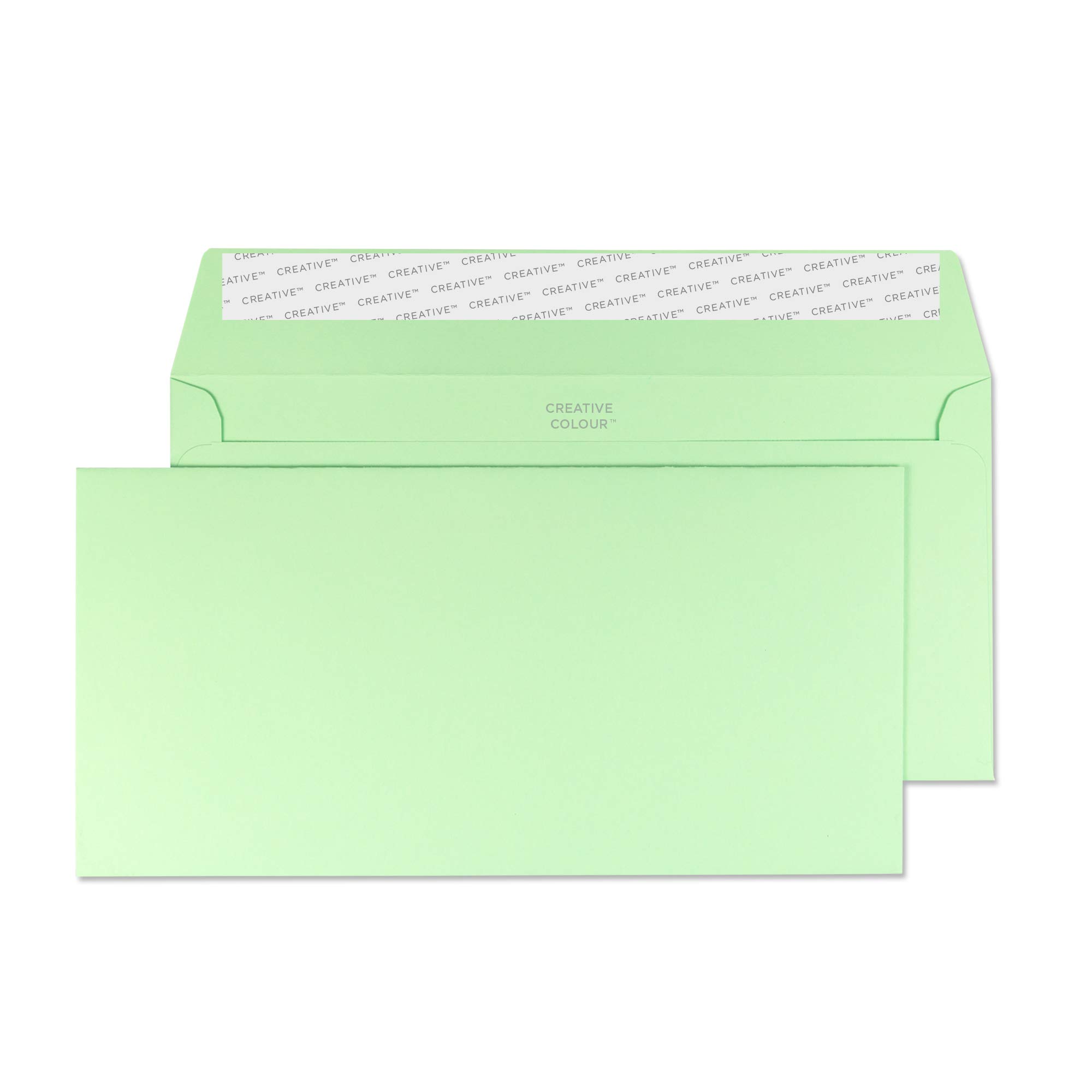 Blake Creative Colour DL+ 114 x 229 mm 120 gsm Peel & Seal Wallet Envelopes (25217) Spearmint Green - Pack of 25 โ image 1