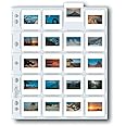 Print File 35mm Slide Pages Holds Twenty 2x2" Mounted Transparencies, Top Loading, Pack of 25