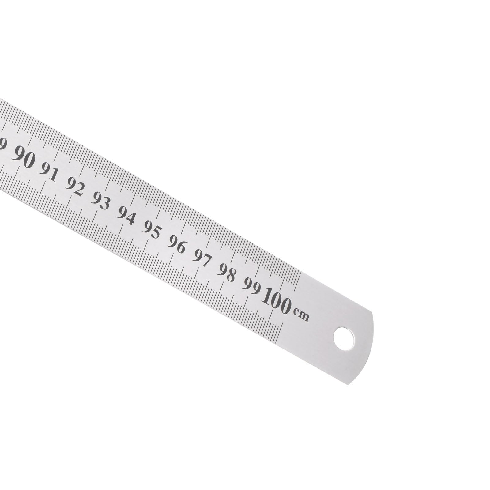 Kozelo Stainless Steel Ruler - [1m/40 Inch x 1.1 Inch] Double Reading Straight Edge Metal Measuring Tools for Architectural Design Use