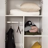 Panana White Wardrobe 2 Door 2 Drawer with Shelf & Hanging Rail 180cm view 5
