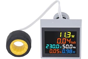 Haofy Digital Voltage Current Power Meter 6 in 1 Multifunction Monitor for Household ABS Material (AC50-300V)