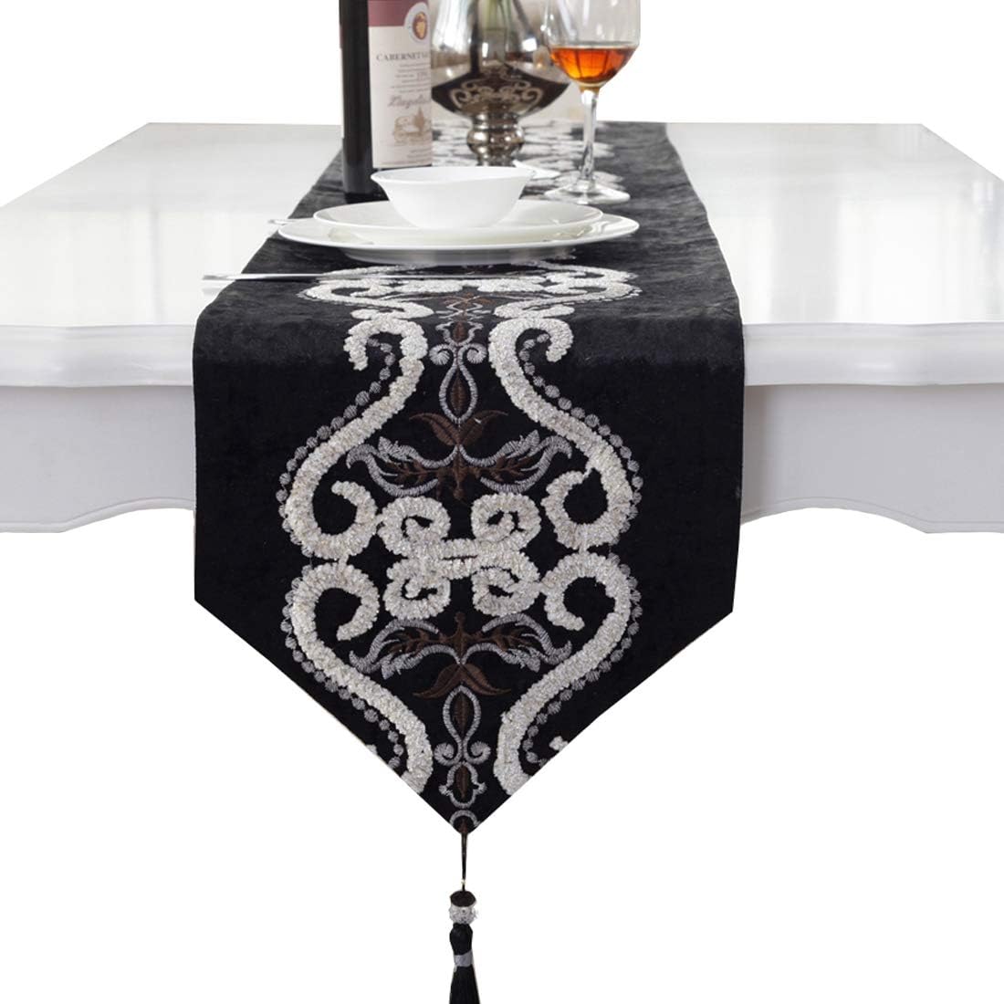 Best black velvet table runner