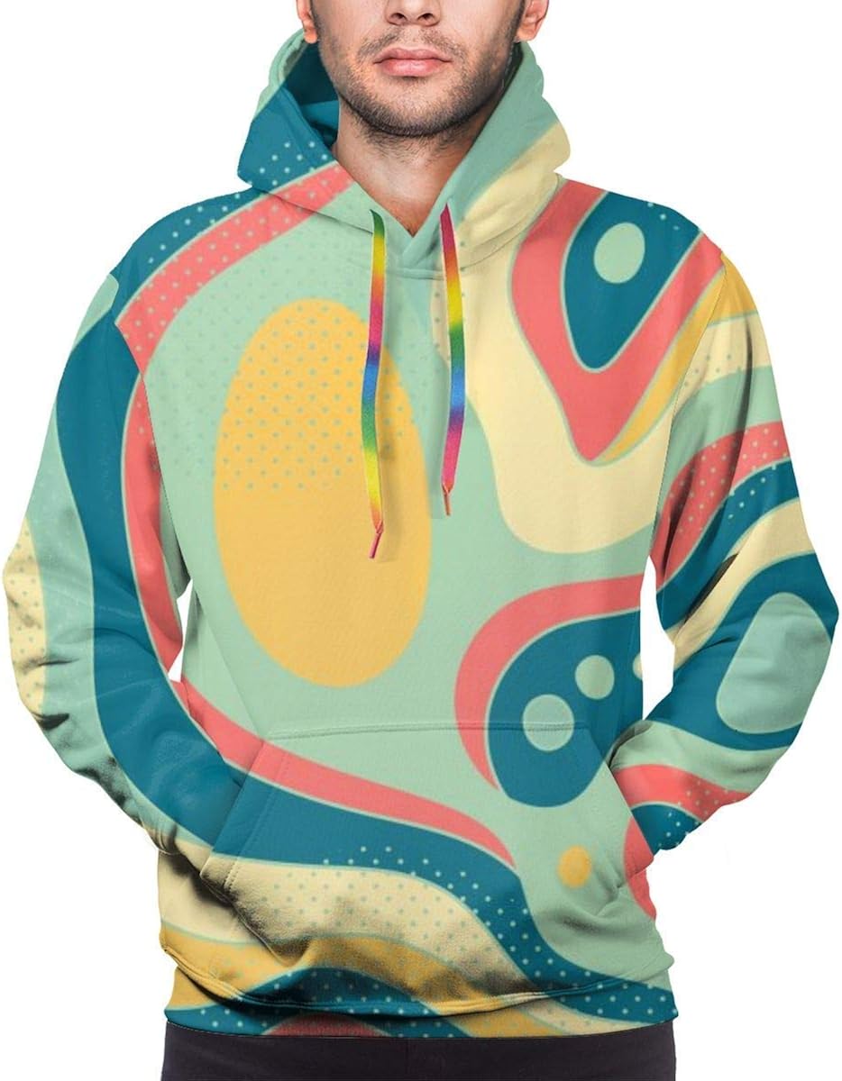 Men's Hoodie Creative Geometric Colorful Style Sweate Sweatshirt Men's ...