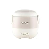 Tayama 1.5 Cup Portable Mini Rice Cooker, White