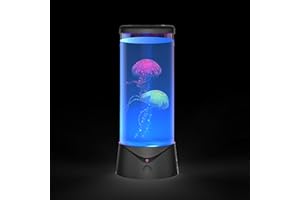 DEDESESE Jellyfish Lamp 9 Color Light Changing 2 Modes Jelly Fish Home Decor LED Mood Night Light Jelly Fish Tank Christmas Gift for Kids Living& Room Decor