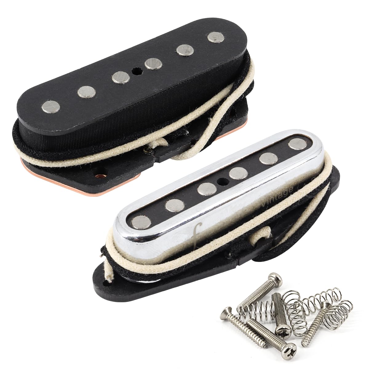 Ogdni 5 Tele Guitar Pickup Set,Alnico 5 Single Coil Pickup Guitar Neck/Middle/Bridge Pickup for Tele Electric Guitar Without Pickup Cover (GMA19)