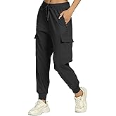 Buauty Womens Joggers Quick Dry Lightweight Cargo Joggers Hiking Pants with Pockets Elastic Waist for Travel and Camping