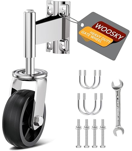 Heavy-Duty Gate Wheel – 10" Steel Roller With Rubber Tire, High Load Capacity, Anti-Rust, For Barn, Driveway & Farm Gates
