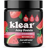 Klear - Clear Protein Powder Strawberry Watermelon Lactose-Free Protein Powder 20g Protein Whey Isolate 0 Sugar 16 Servings Keto-Friendly Protein Isolate Mix Water Shake for Clear Protein Drink