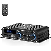 4.1 Channel Bluetooth 5.0 Home Audio Amplifier System - 1600W Peak Power, 40Wx4 RMS, Subwoofer Output, USB/SD/AUX Input, Bass