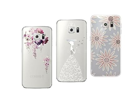 Novago Packung mit 3 Schutzhülle für Samsung Galaxy S6 Edge (3 Pack, Mehrfarbig #7)
