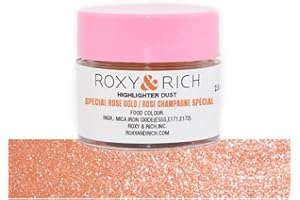 Roxy & Rich Highlighter Dust Food-Decoration Powder Color - Special Rose Gold 2.5 Grams