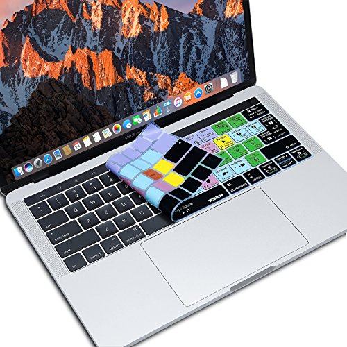 XSKN2016 NewShortcutDesignSeriesKeyboardSkinCover forTouchBarModelsMacBookPro13(A1706)&MacBookPro15(A1707),US EU Universal Version (Final Cut)