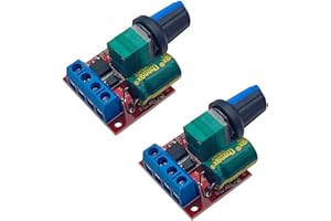 Haldzemo DC 5V-35V 5A Mini DC Motor PWM Speed Controller Adjustable Speed Control Switch Module Variable Voltage Regulator Re
