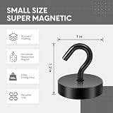 Neosmuk 60lb Extra Strong Magnetic Hooks with Hook Pack of 6 (Black) view 6