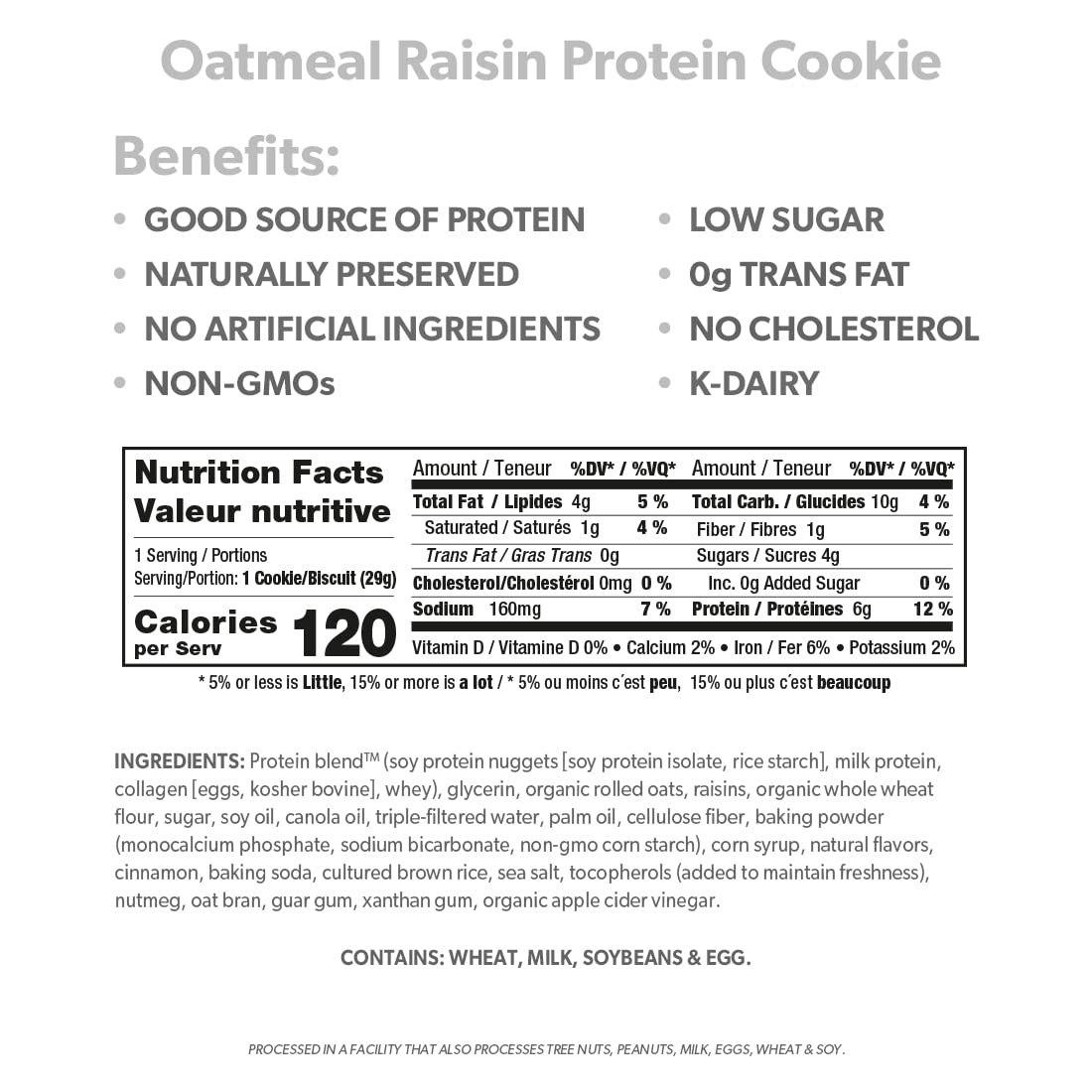 Smart for Life Oatmeal Raisin Protein Cookies - High Protein Cookie Diet - 1 Week Supply - Meal Replacement - On-The-Go Snack - Low Sugar Low Calories Super High Fiber Cookies - Protein Snack