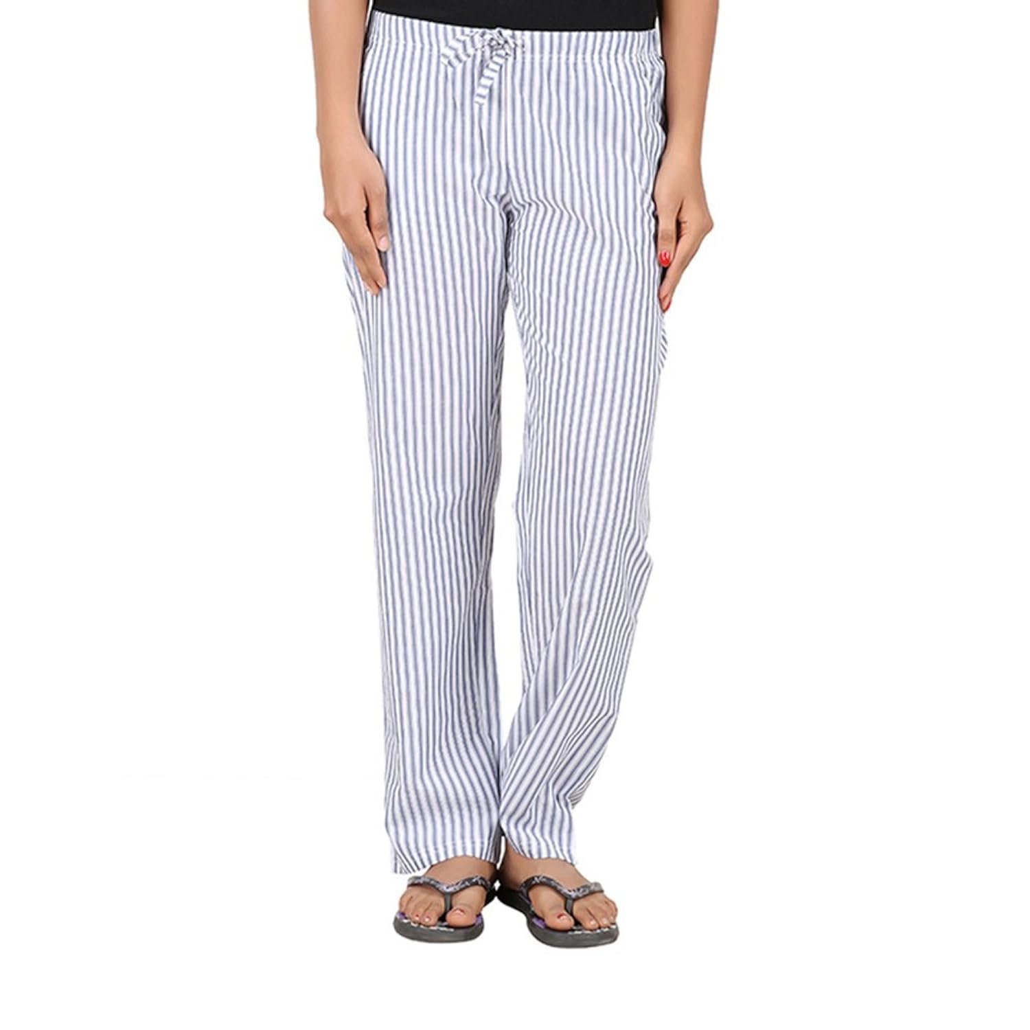 antshrike women cotton woven pyjama nightwear pant-grey