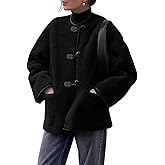 Cicy Bell Womens Faux Fur Jacket Fuzzy Coat Long Sleeve Button Front Warm Winter Outerwear with Pockets