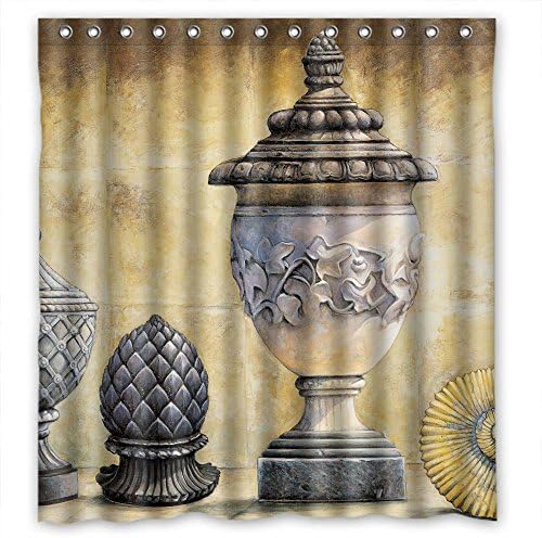 Artsplaza Abstract Art Oil Painting Bathroom Curtains Polyester Best For Him Teens Birthday Girls Custom. Modern Design Width X Height / 72 X 72 Inches / W H 180 By 180 Cm(fabric)