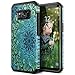 SmartLegend Galaxy S8 Plus Case, 2 in 1 Hybrid Dual Layer Heavy Duty Protection Impact Resist Armor Protective Case with Shockproof Rubber Bumper for Samsung Galaxy S8 Plus - Lotus Flower