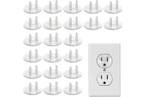 Haodlay 50 Pack Outlet Covers Baby Proofing Clear Outlet Covers Baby Safety Outlet Plug Covers Safe & Secure Electric Plug Protectors Sturdy Childproof Socket Covers for Home & Office