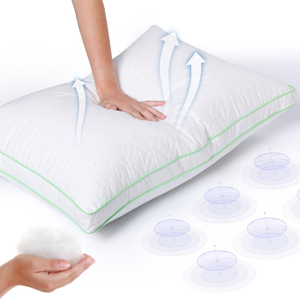 Larnn Bed Pillow for Sleeping, Queen pillow for Men and Women with Dust