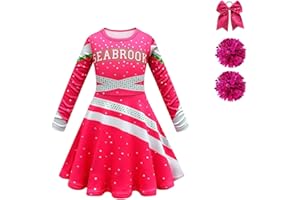 NAEVIWTH Zombies Costume for Kids Girls, Addison Alien Outfit Dress Up for Halloween Cosplay