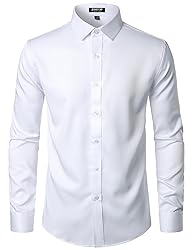 JEMITOP Men's Stretch Wrinkle Free Dress Shirts