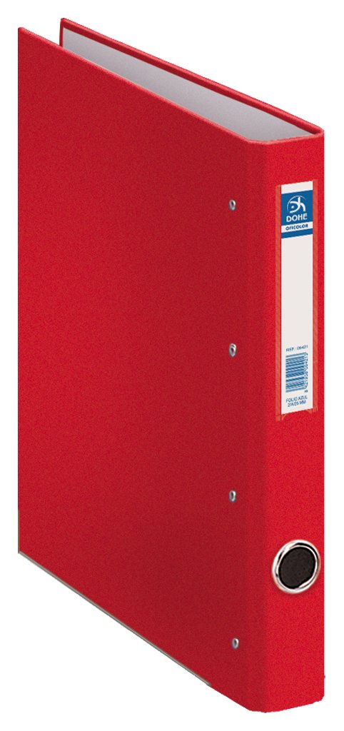 Dohe Oficolor – Folder, 4 25mm Rings, Folio, Red.