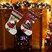 YAMUDA Xmas 3D Lively Big Christmas Stockings 18 Inches Set of 2 Long Santa Claus Decoration Snowman Design for Kids (Extra Large E)