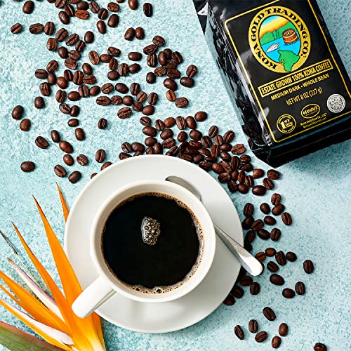 Kona Gold Coffee Whole Beans 8 oz, by Kona Gold Rum Co. Freshly