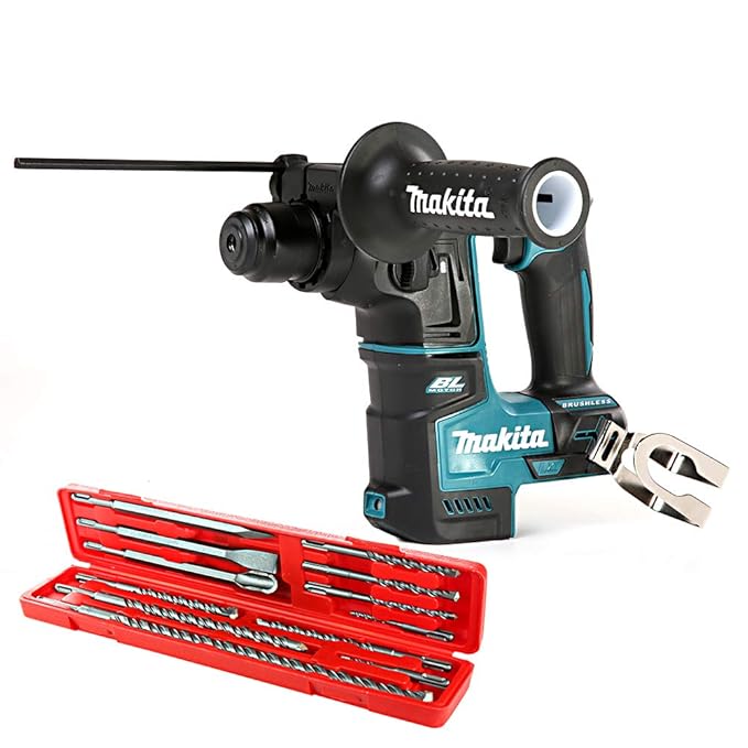 Makita DHR171 18V Brushless SDS+ Rotary Hammer Drill with 12 Piece SDS