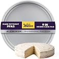 Wilton Aluminum Round Cake Pan Set, Made Without PFAS, 9 x 2 in | Natural Anodized Aluminum Bakeware, Even Heating & Rust-Res