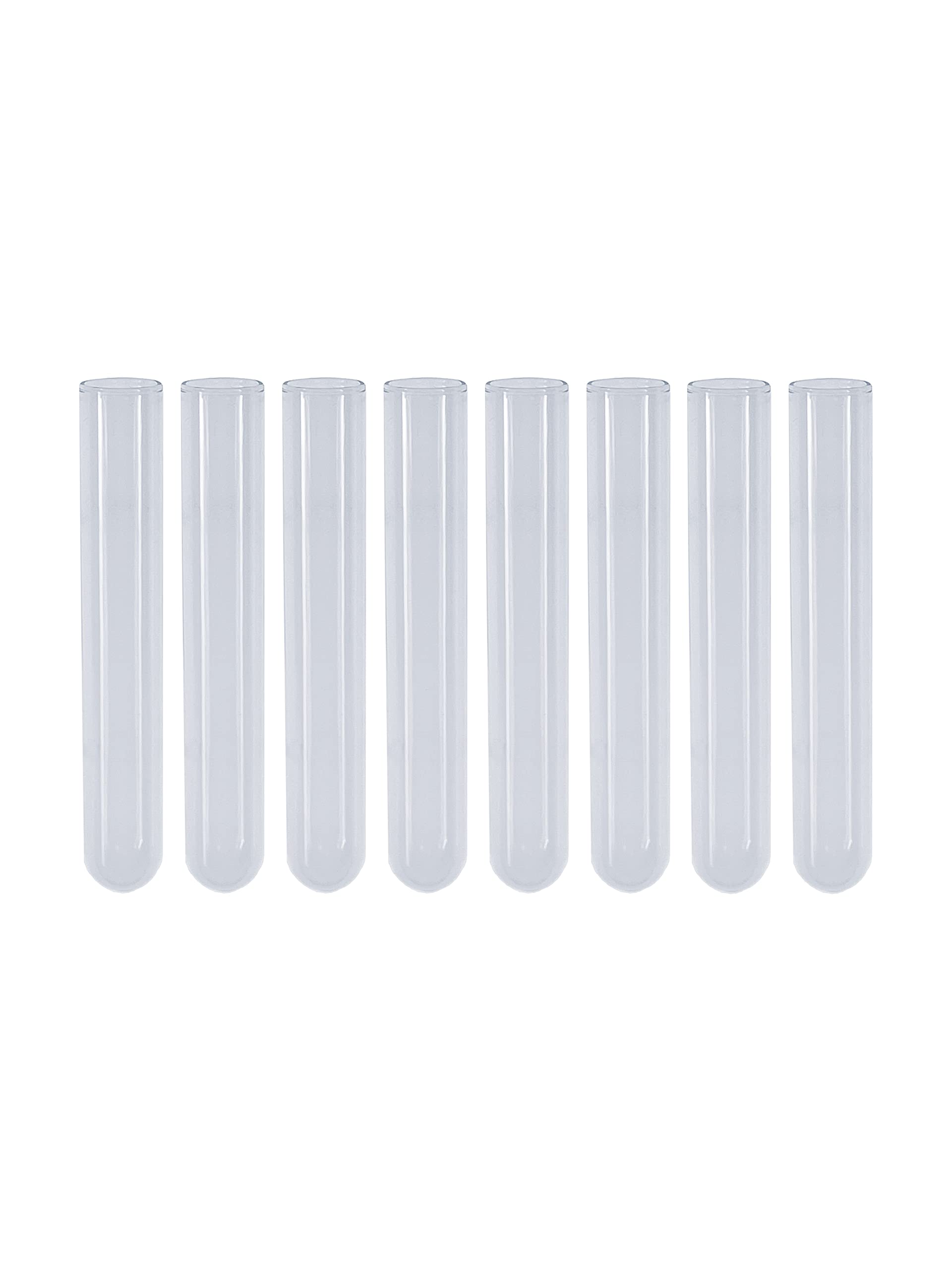 MUHWA 250pcs Glass Test Tubes 12×75mm Borosilicate Glass Round Bottom Lab Tubes