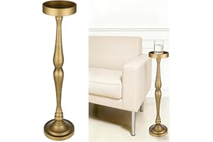 DORMIYA Small Drink Table, Drink Tables for Small Spaces Nightstand Bedroom Couch Chair Vintage Metal Decor, Drink Table Pede