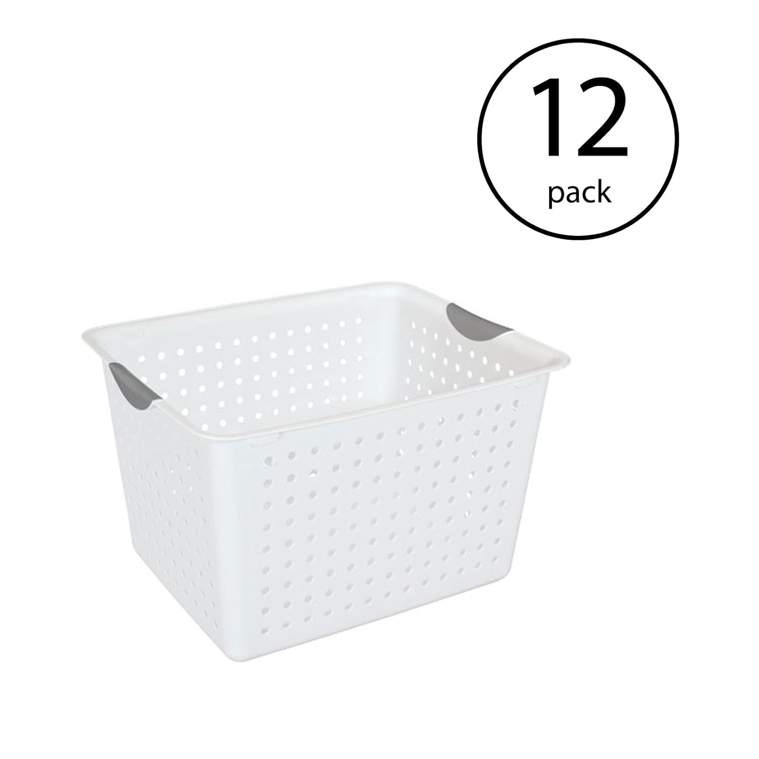 Sterilite Deep Ultra Plastic Basket (12 Pack)