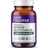 New Chapter Women's Multivitamin 40+ Advanced Formula for Heart, Hormone, Immune & Energy Support, Higher Levels of Whole-Food Fermented B Vitamins +D3, Made with Organic Non-GMO Ingredients, 96 Count
